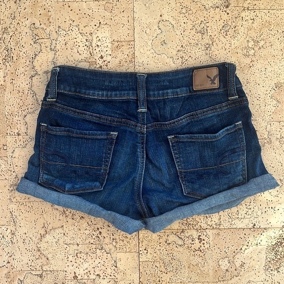 American Eagle Outfitters Blue Jean Super Stretch Shorts - Picture 4 of 8